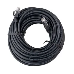 Cat 6 Ethernet Cable - dealworthy™ 50' Black: 1.25 Gbps RJ-45 Male-to-Male