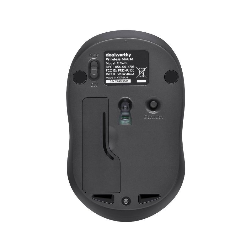slide 5 of 6, Wireless Mouse - dealworthy™ Black: USB-A Connection Home Accessory, 1 ct