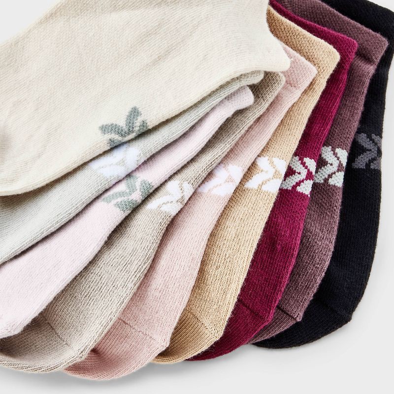 slide 3 of 3, Women's Lightweight Everyday 10pk No Show Socks - All In Motion™ Assorted Color 4-10: Arch Support, Reinforced Heel/Toe, 10 ct