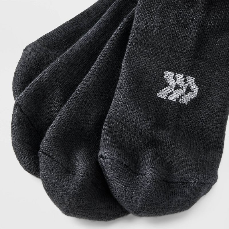 slide 3 of 3, Women's Cushioned Active 10pk No Show Socks - All In Motion™ Black 4-10: Arch Support, Zone Cushioning, 10 ct