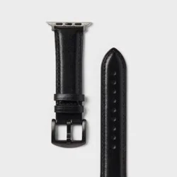 Apple Watch Faux Leather Band 42/44/45mm - heyday™ Black