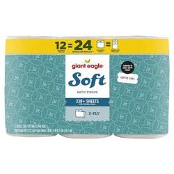 Giant Eagle Soft Bath Tissue, 12 Double Rolls