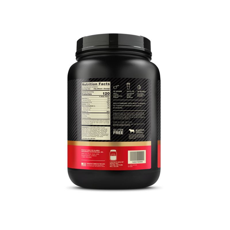 slide 8 of 11, Optimum Nutrition Protein Powder Tub - Chocolate - 1.55lbs: Whey for Muscle Growth, 1.55 lb
