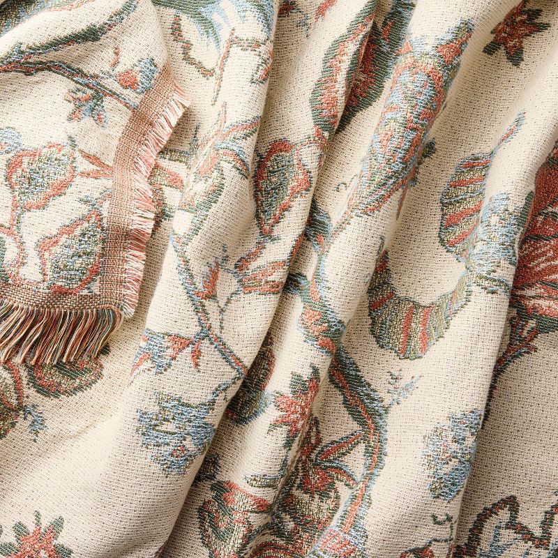 slide 3 of 3, Threshold designed w/Studio McGee 50 x 60" Throw Allover Jacquard Floral Multi Color - Threshold™ Designed with Studio McGee, 1 ct