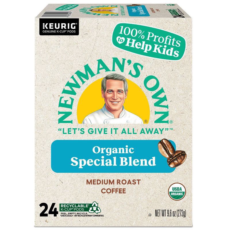 slide 2 of 9, Newman's Own Special Blend Keurig Single-Serve K-Cup Pods, Medium Roast Coffee - 24 ct, 24 ct