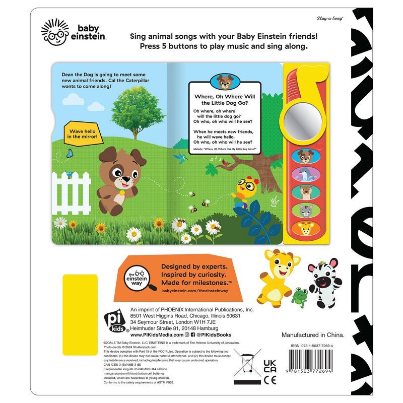 slide 4 of 4, Baby Einstein: Animal Songs Sound Book - by Pi Kids (Mixed Media Product), 1 ct