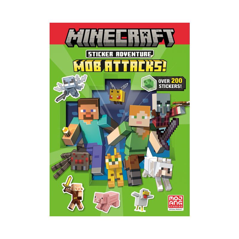 slide 1 of 1, Minecraft Sticker Adventure: Mob Attacks! (Minecraft) - by Random House (Paperback), 1 ct