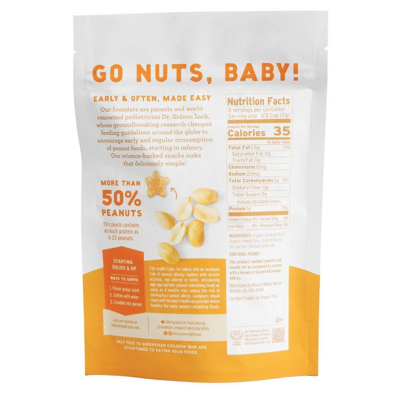 slide 2 of 14, Mission MightyMe Nutty Puffs Baby Snacks - Organic Peanut Butter - 1.5oz, 1.5 oz
