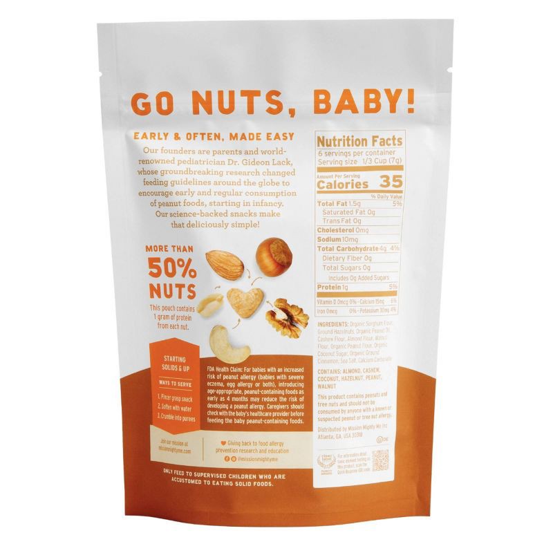 slide 2 of 17, Mission MightyMe Nutty Puffs Baby Snacks - Mixed Nut Butter 1.5oz - 1.5oz, 1.5 oz