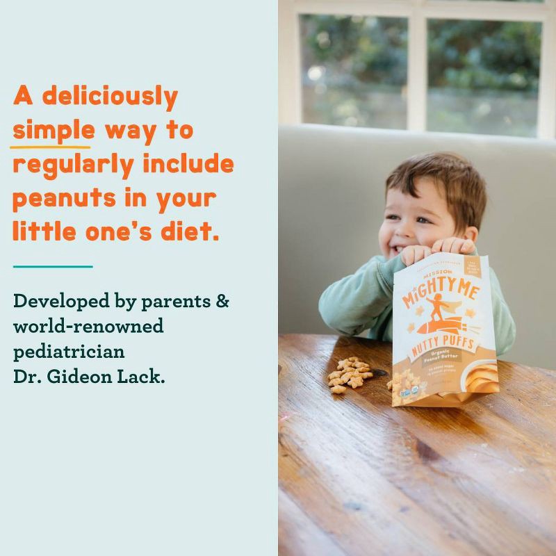 slide 6 of 17, Mission MightyMe Nutty Puffs Baby Snacks - Mixed Nut Butter 1.5oz - 1.5oz, 1.5 oz