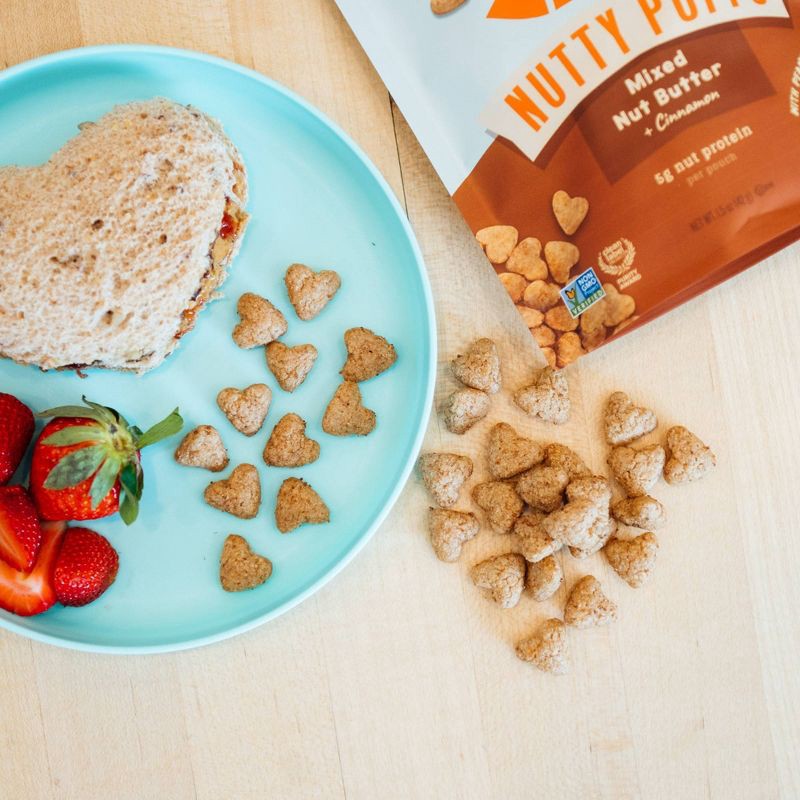 slide 8 of 17, Mission MightyMe Nutty Puffs Baby Snacks - Mixed Nut Butter 1.5oz - 1.5oz, 1.5 oz