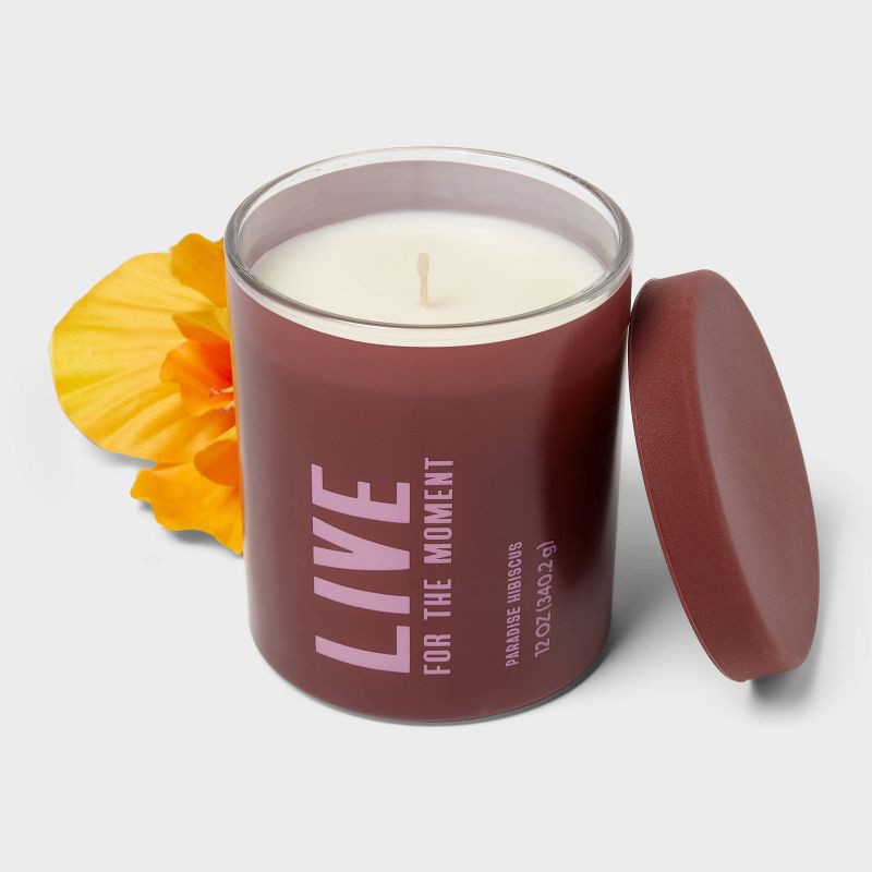 slide 3 of 3, Live Paradise Hibiscus Jar Candle 12oz - Room Essentials™, 12 oz
