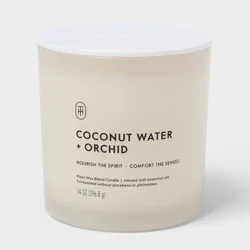 2 Wick Glass Coconut Water and Orchid Jar Candle 14oz - Threshold™