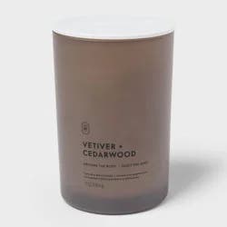 2 Wick Glass Vetiver and Cedarwood Jar Candle 19oz - Threshold™