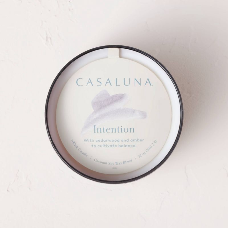 slide 3 of 5, Intention Salted Glass Wellness Jar Candle 12oz - Casaluna™, 12 oz