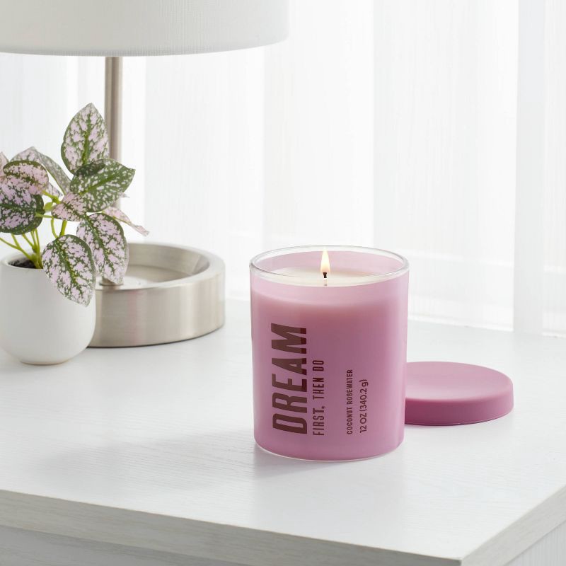 slide 2 of 3, Dream Coconut Rosewater Jar Candle 12oz - Room Essentials™, 12 oz