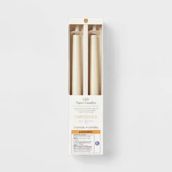 4pk LED Taper Candle Set Cream - Threshold™