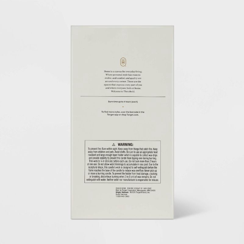 slide 3 of 3, 6pk Carrot Taper Candle Set - Threshold™, 6 ct