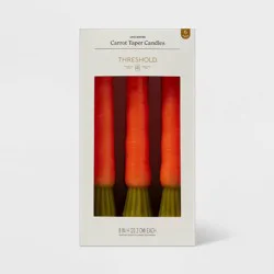 6pk Carrot Taper Candle Set - Threshold™