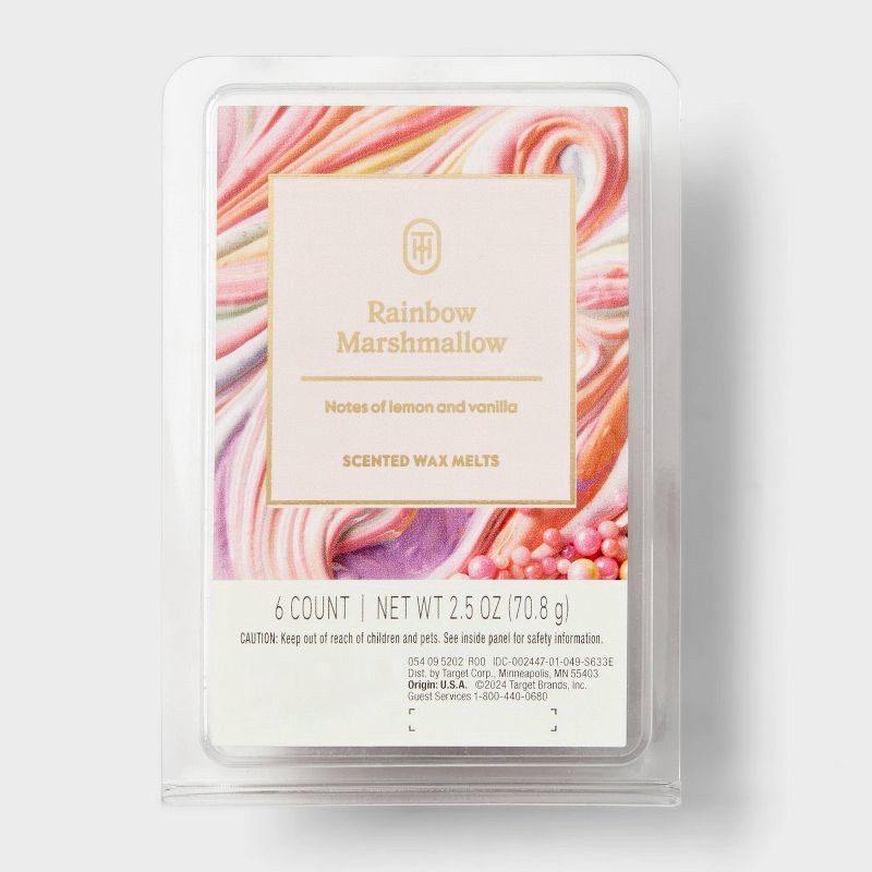 slide 1 of 3, 6ct Wax Melts Rainbow Marshmallow 2.5oz - Threshold™, 6 ct; 2.5 oz