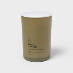 2 Wick Glass Lotus and Hinoki Jar Candle 19oz - Threshold™