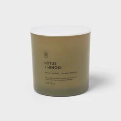 2 Wick Glass Lotus and Hinoki Jar Candle 14oz - Threshold™