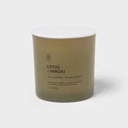 2 Wick Glass Lotus and Hinoki Jar Candle 14oz - Threshold™