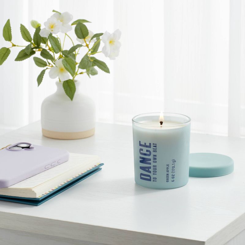 slide 2 of 3, Dance Candle Green Apple 6oz - Room Essentials™, 6 oz