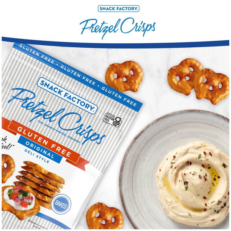 slide 2 of 7, Snack Factory Pretzel Crisps Original Gluten Free - 5oz, 5 oz