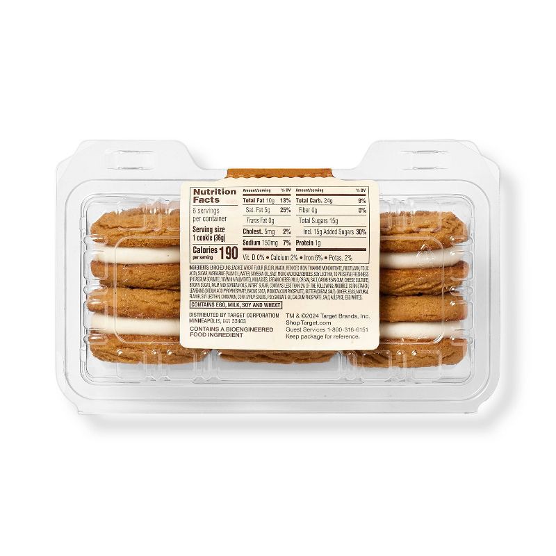 slide 2 of 3, Christmas Gingerbread Filled Cookies - 6ct - Favorite Day™, 6 ct