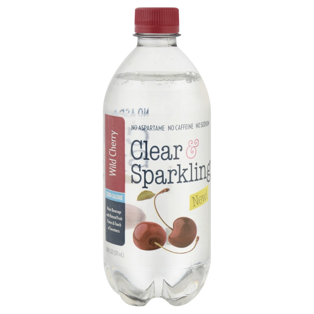 slide 12 of 13, Clear & Sparkling Wild Cherry Water Beverage 20 oz, 20 oz