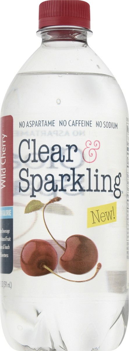 slide 11 of 13, Clear & Sparkling Wild Cherry Water Beverage 20 oz, 20 oz