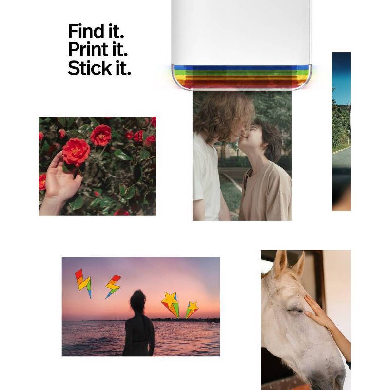 slide 3 of 9, Polaroid Hi-Print Printer 2 - White: Mobile Bluetooth Photo Printer for Android & iOS, 1 ct