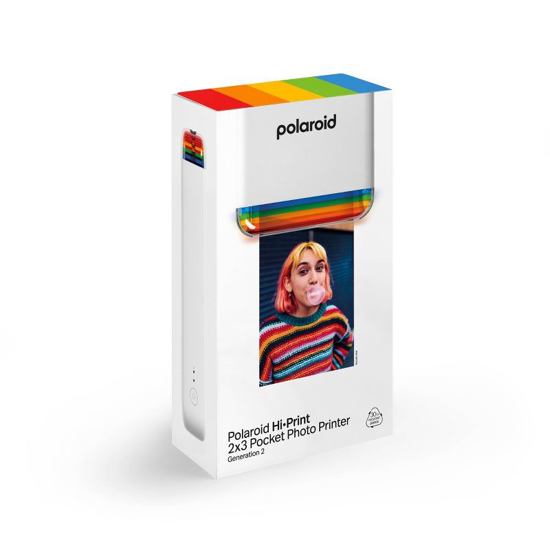slide 8 of 9, Polaroid Hi-Print Printer 2 - White: Mobile Bluetooth Photo Printer for Android & iOS, 1 ct
