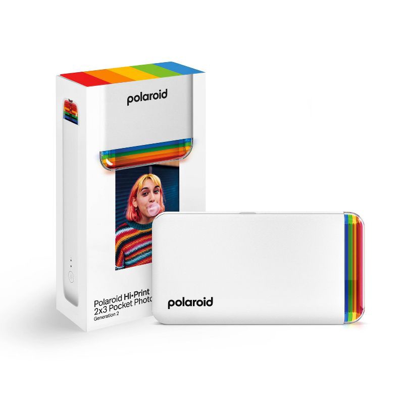 slide 1 of 9, Polaroid Hi-Print Printer 2 - White: Mobile Bluetooth Photo Printer for Android & iOS, 1 ct