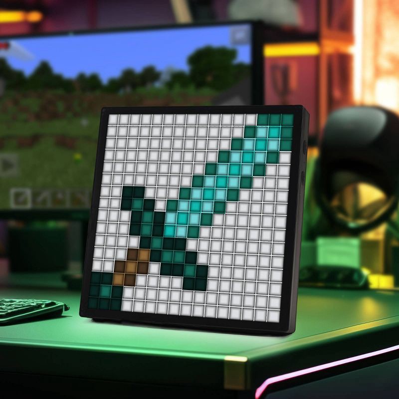 slide 3 of 17, Minecraft Pixel LED Novelty Table Lamp, 1 ct