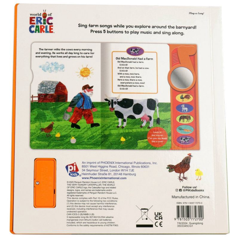 slide 5 of 5, World of Eric Carle: Farm Songs - Mirror Sound (Board Book), 1 ct