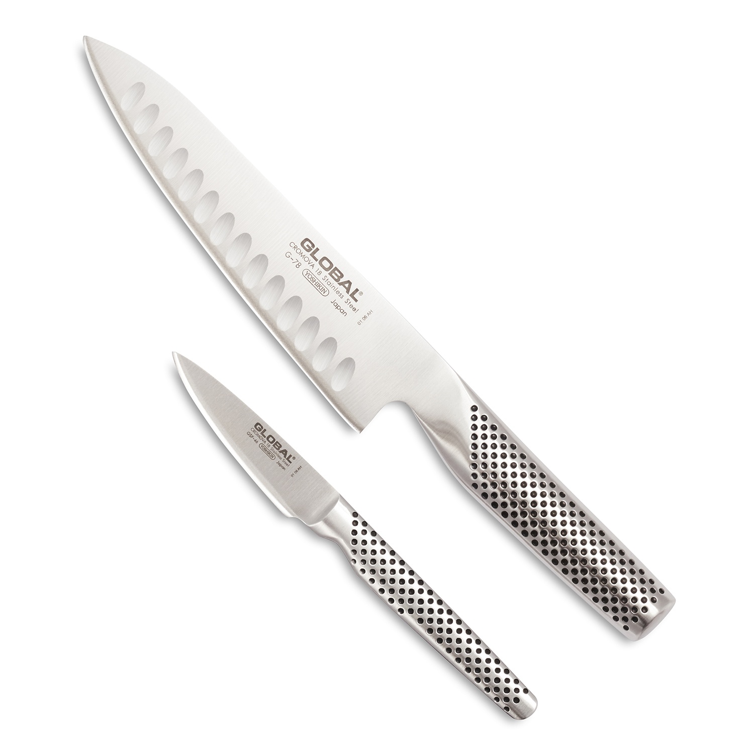 slide 1 of 1, Global Brands Hollow-Edge Chef's Knife Set, 2 ct