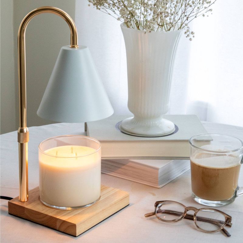 slide 2 of 4, Sparoom Candle Lamp Warmer White Metal Shade: Electric, Contemporary Home Decor, Fragrance Diffuser, 1 ct