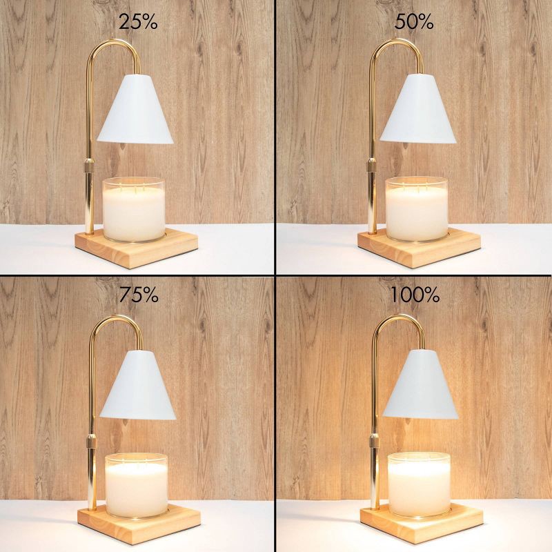 slide 3 of 4, Sparoom Candle Lamp Warmer White Metal Shade: Electric, Contemporary Home Decor, Fragrance Diffuser, 1 ct