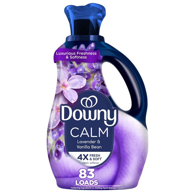 slide 1 of 11, Downy Ultra Soft + Calm Lavender & Vanilla Beans Liquid Fabric Softener - 56 fl oz, 56 fl oz