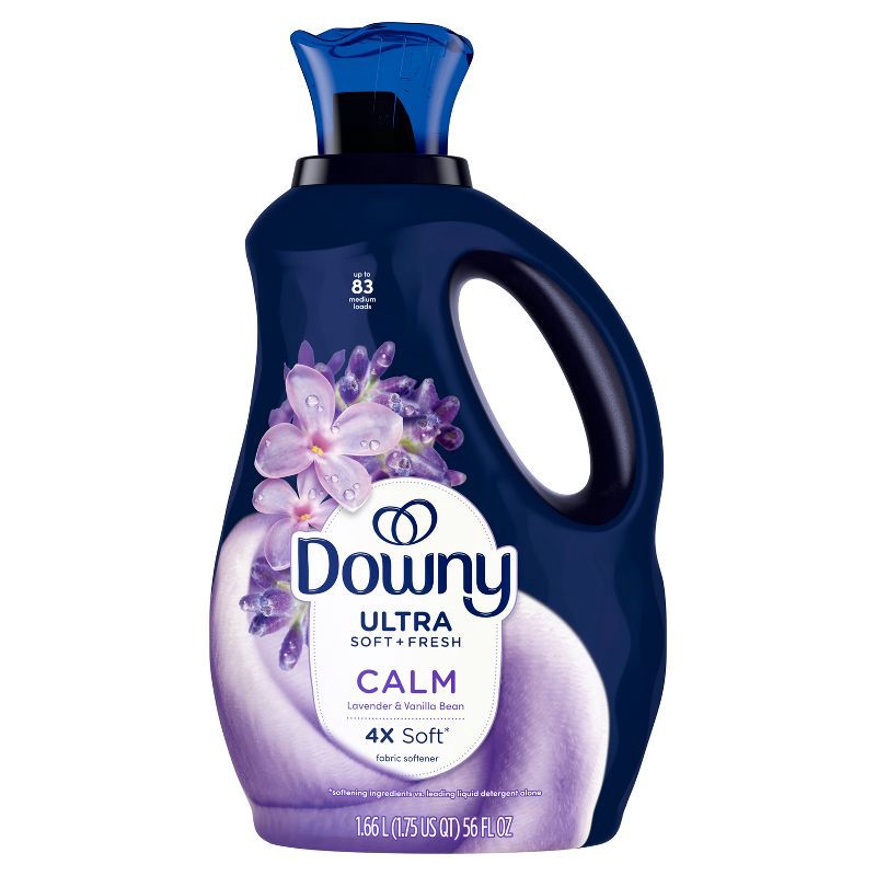 slide 2 of 11, Downy Ultra Soft + Calm Lavender & Vanilla Beans Liquid Fabric Softener - 56 fl oz, 56 fl oz