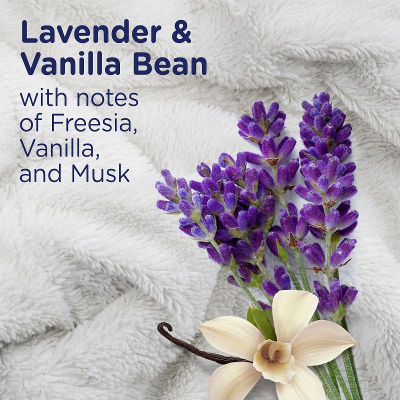 slide 6 of 11, Downy Ultra Soft + Calm Lavender & Vanilla Bean Liquid Fabric Softener - 93 fl oz, 93 fl oz
