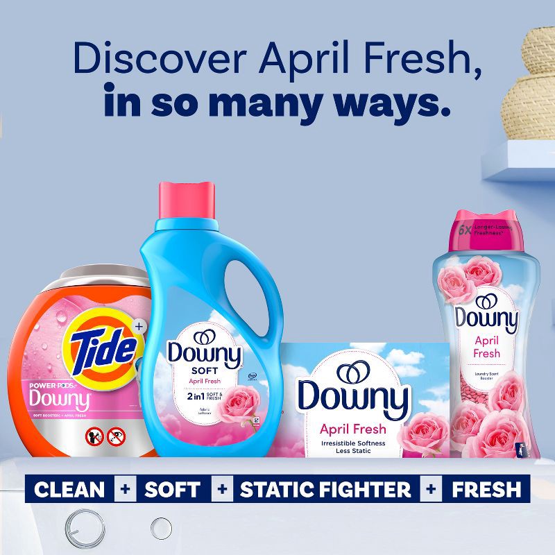slide 9 of 10, Downy Soft & Fresh Liquid Fabric Softener - April Fresh - 100 fl oz, 100 fl oz
