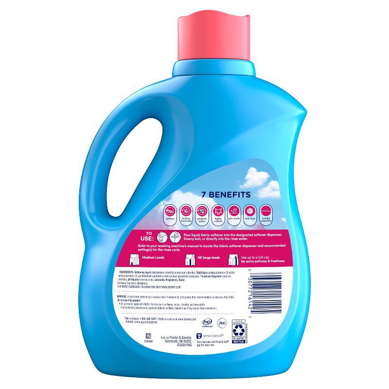 slide 10 of 10, Downy Soft & Fresh Liquid Fabric Softener - April Fresh - 100 fl oz, 100 fl oz