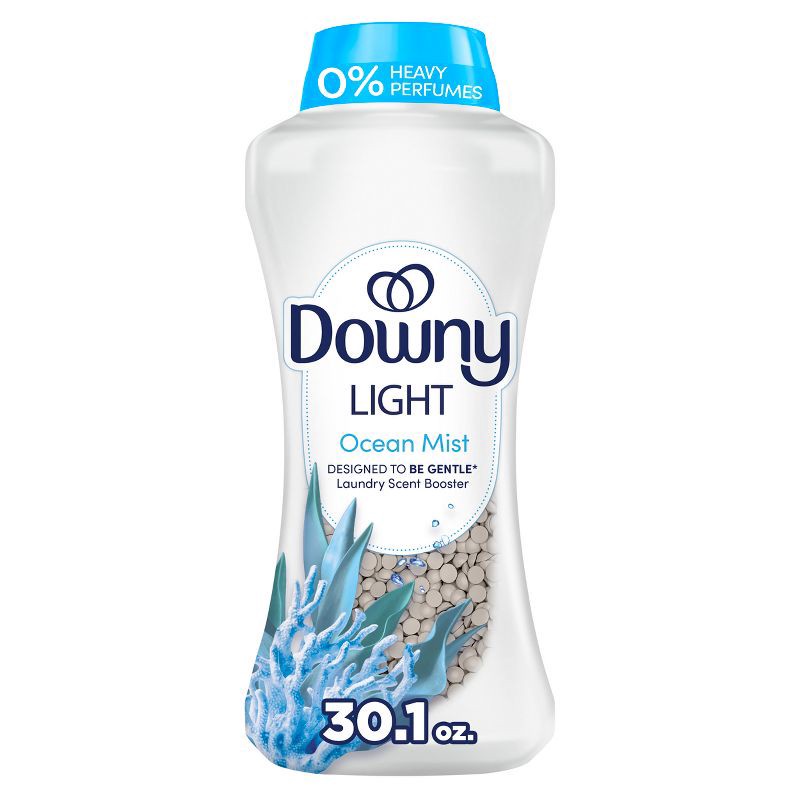 slide 1 of 12, Downy Light Ocean Mist In-Wash Scent Booster Beads - 30.1oz, 30.1 oz