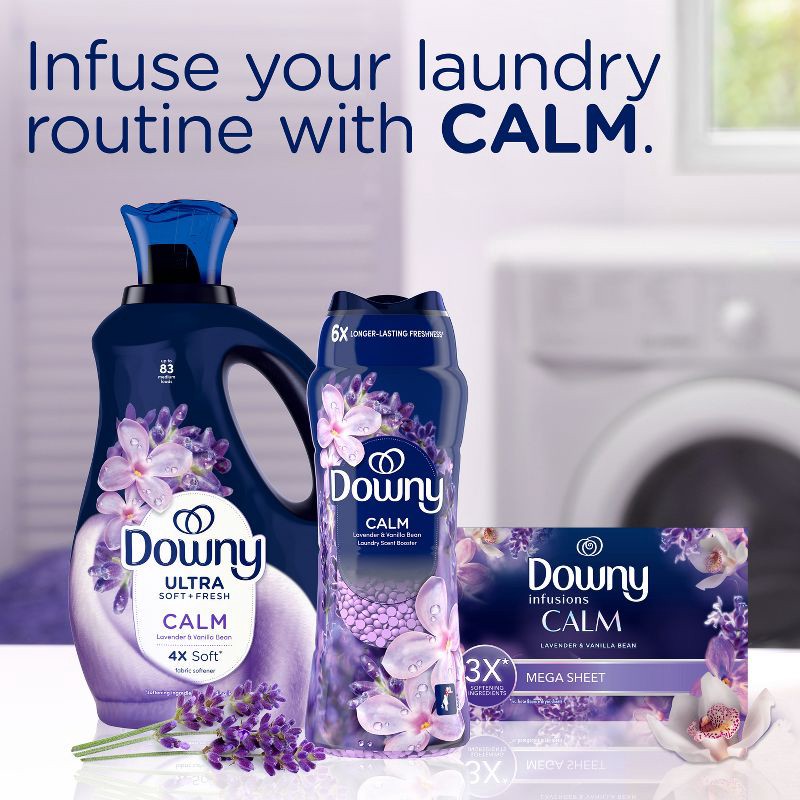 slide 8 of 11, Downy Calm Lavender & Vanilla Bean In-Wash Booster Laundry Additive Beads - 30.1oz, 30.1 oz