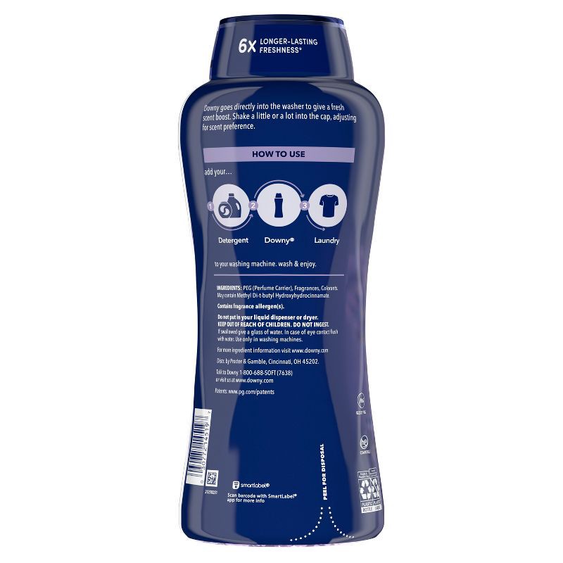 slide 11 of 11, Downy Calm Lavender & Vanilla Bean In-Wash Booster Laundry Additive Beads - 30.1oz, 30.1 oz