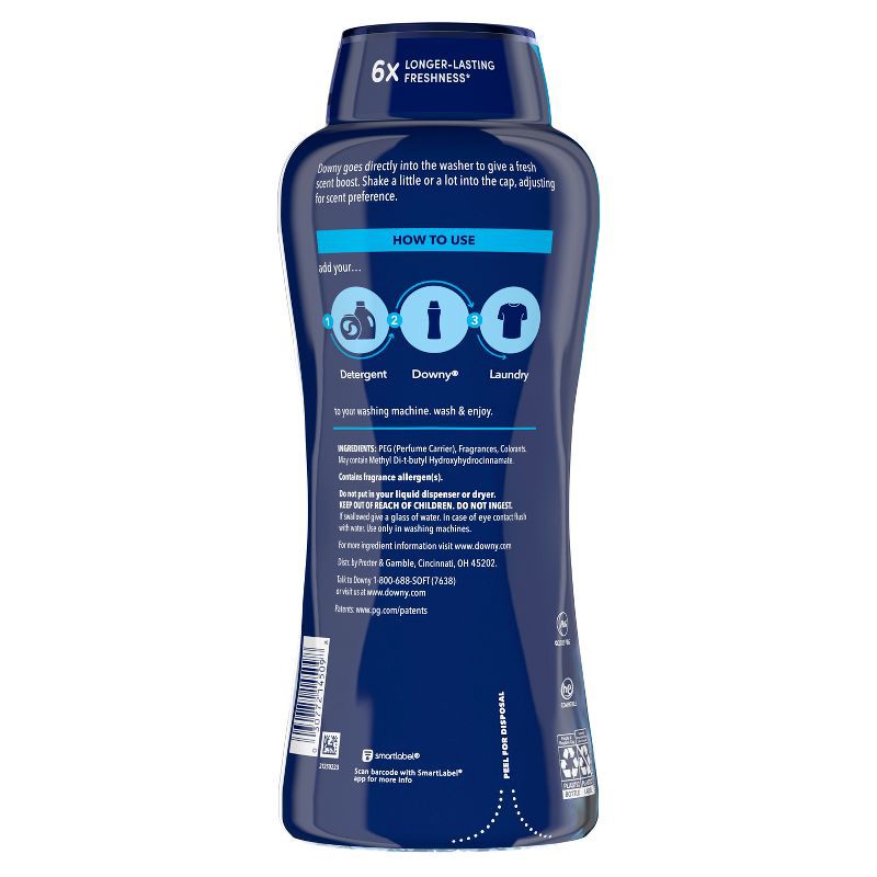 slide 11 of 12, Downy Infusions Balance Crisp Rain & Blue Eucalyptus In-Wash Scent Booster Beads - 30.1oz, 30.1 oz