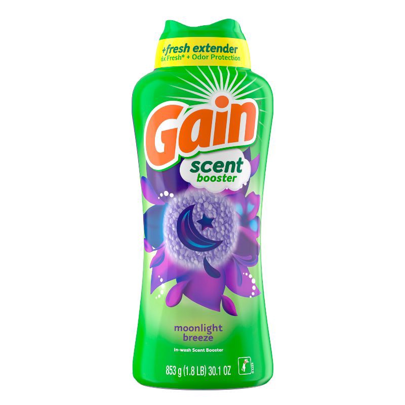 slide 2 of 10, Gain Fireworks Moonlight Breeze In-Wash Scent Booster Beads - 30.1oz, 30.1 oz